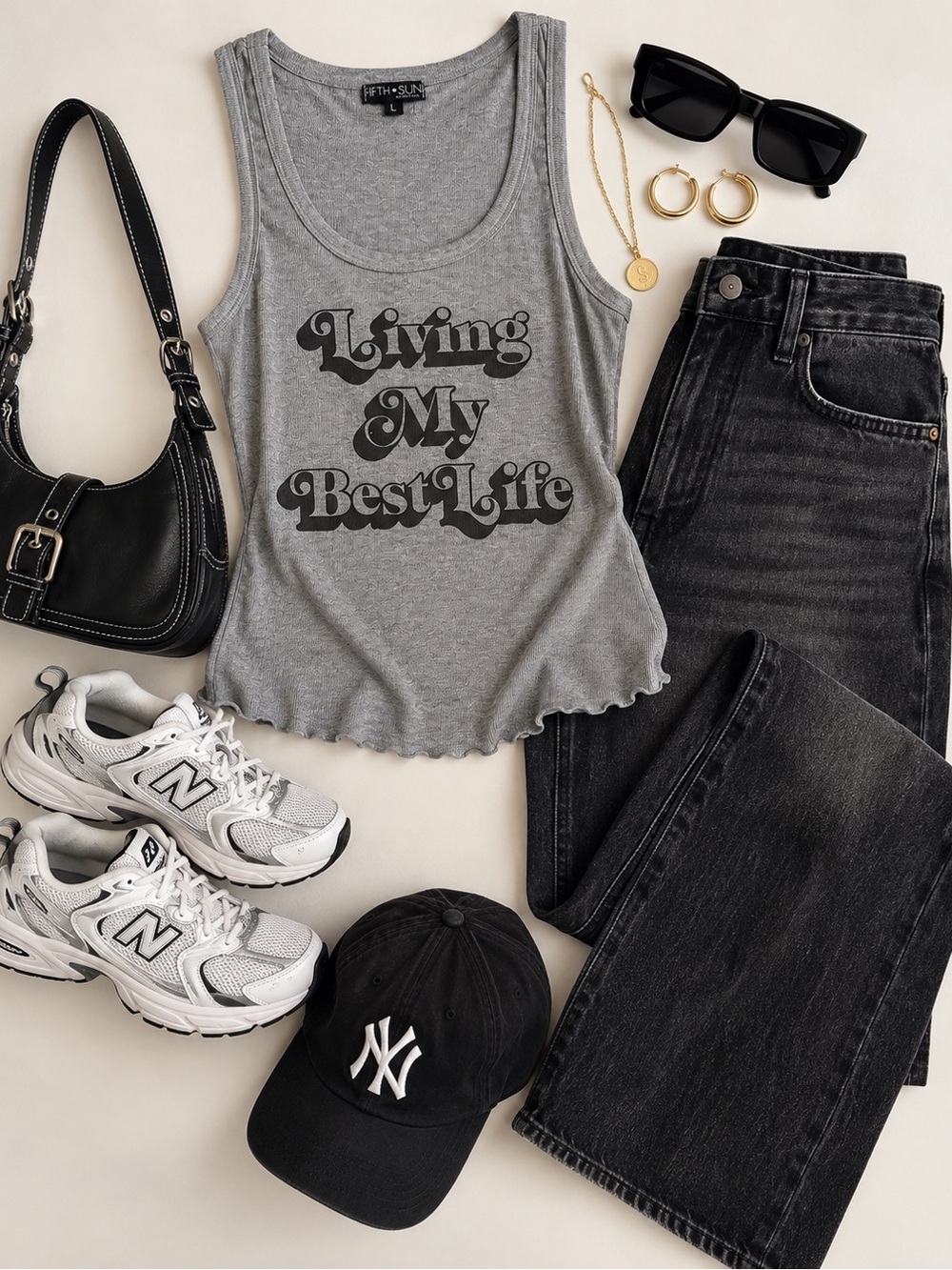 Fifth + Sun Living My Best Life Tank Top Women’s L